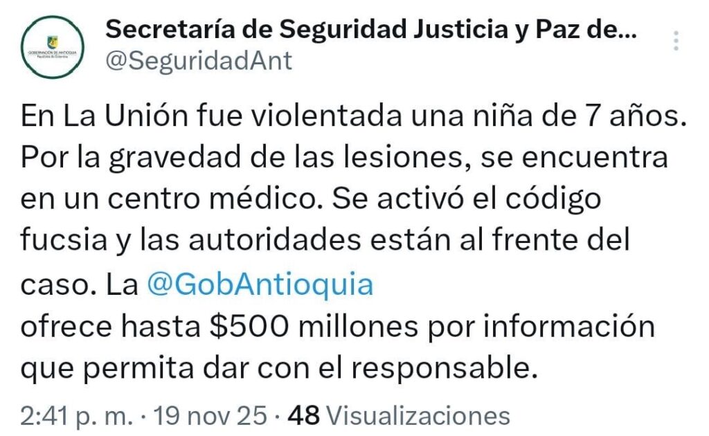 Ofrecen hasta 500 millones por responsable de ab*sar a una menor de 7 años