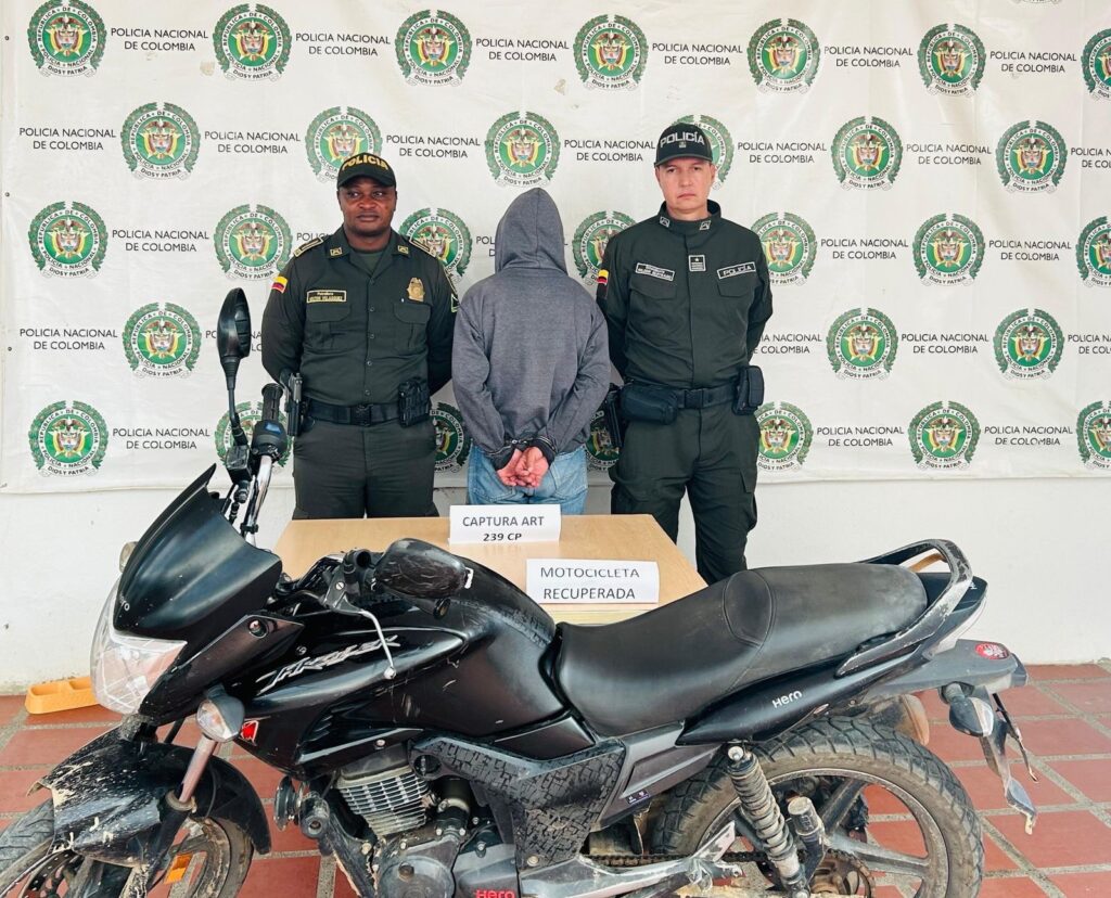 En el corregimiento San José capturaron a un hombre que llevaba vario tiempo robando motos