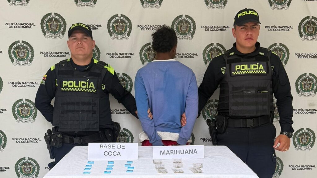 Hombre fue sorprendido en Guarne con varias dosis de estupefacientes; fue capturado