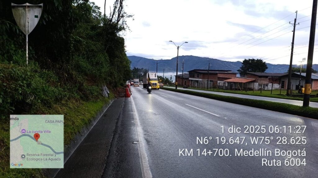 La Autopista Medellín–Bogotá ya está habilitada en Copacabana, pero con cierres preventivos si llueve