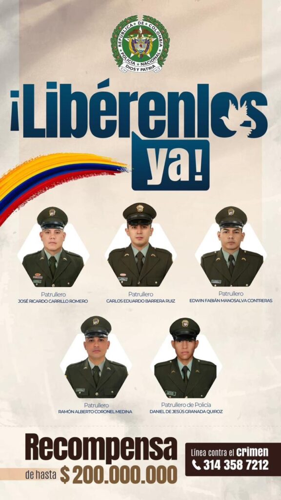 ¡Alarma en Norte de Santander! Secuestro de cinco policías en Tibú sacude al país