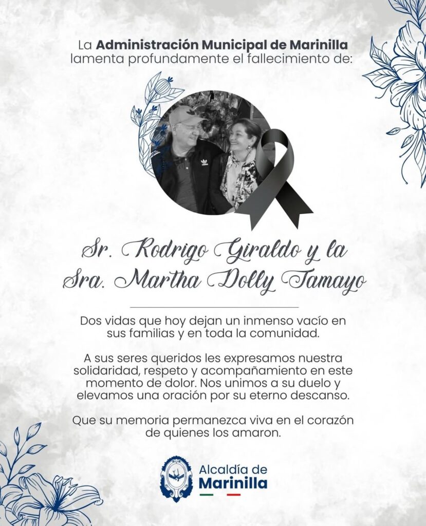 Marinilla lamenta la muerte de los dos asuntos mayores que fueron atropellados por un conductor borracho