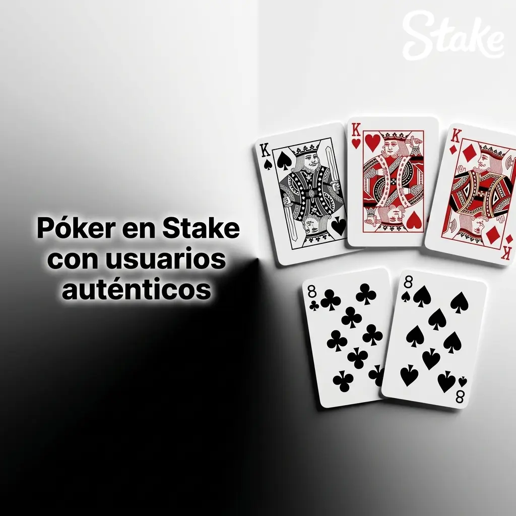 Mesa de póker en Stake con usuarios auténticos jugando en línea