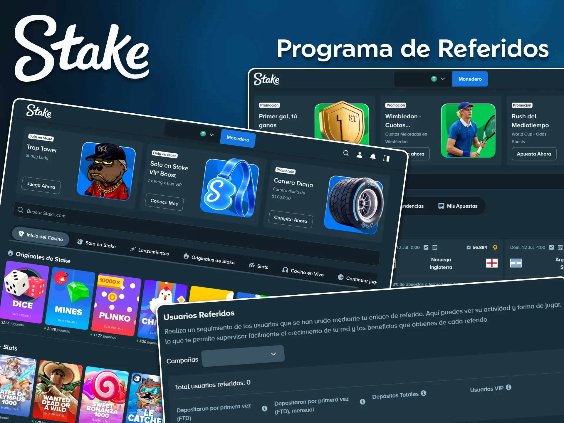 Invita a tus amigos y gana comisiones con el programa de referidos de Stake en Colombia.