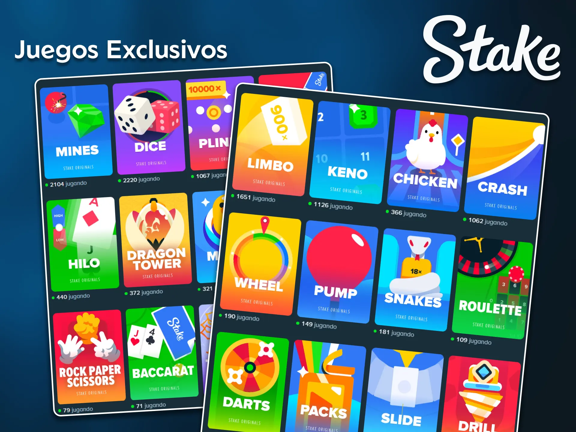 Disfruta de títulos transparentes y de bajo margen con los juegos exclusivos de Stake Originals.