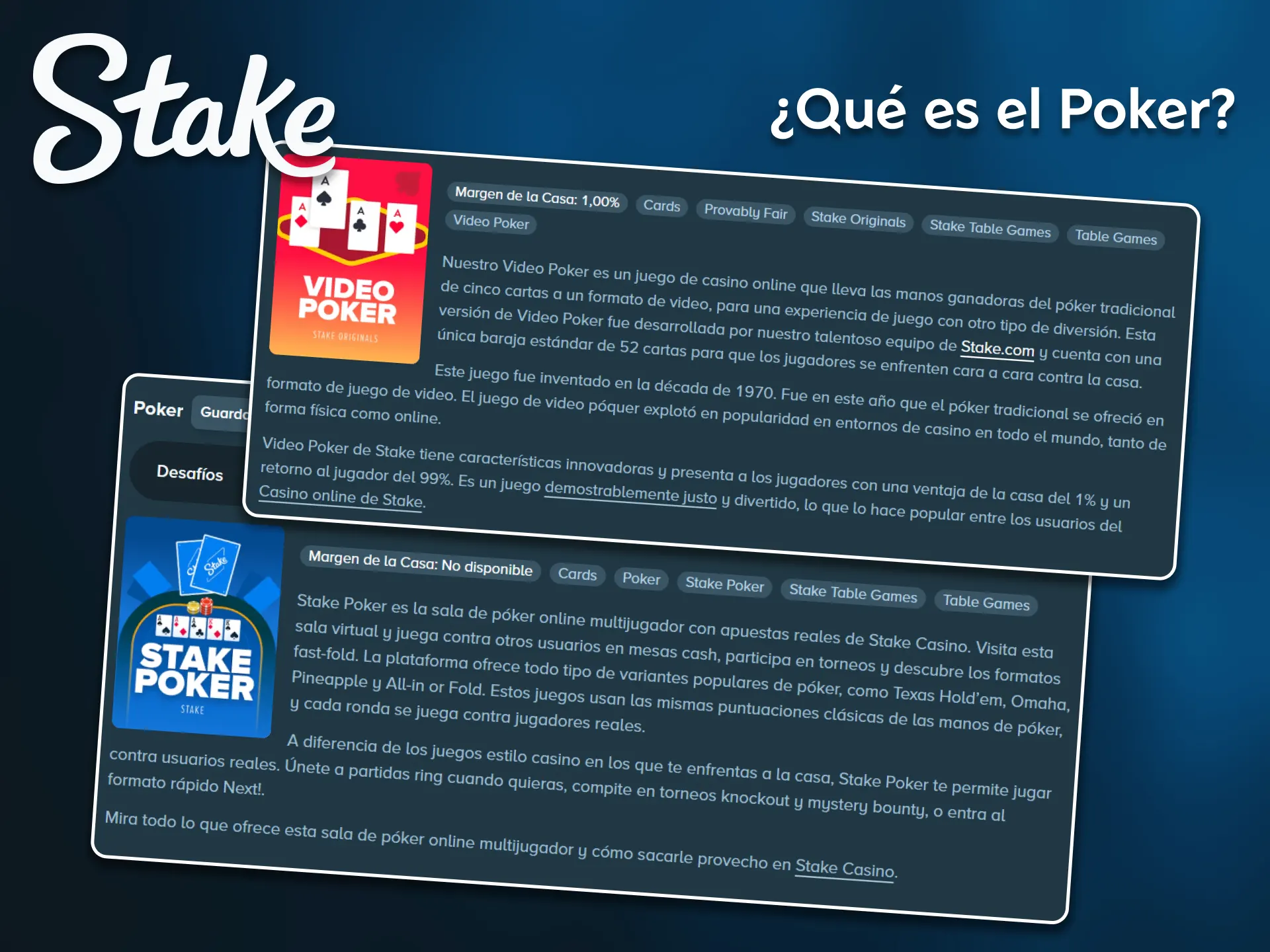 Descubre la emoción de las cartas, entiende qué es el póker y por qué está en Stake.