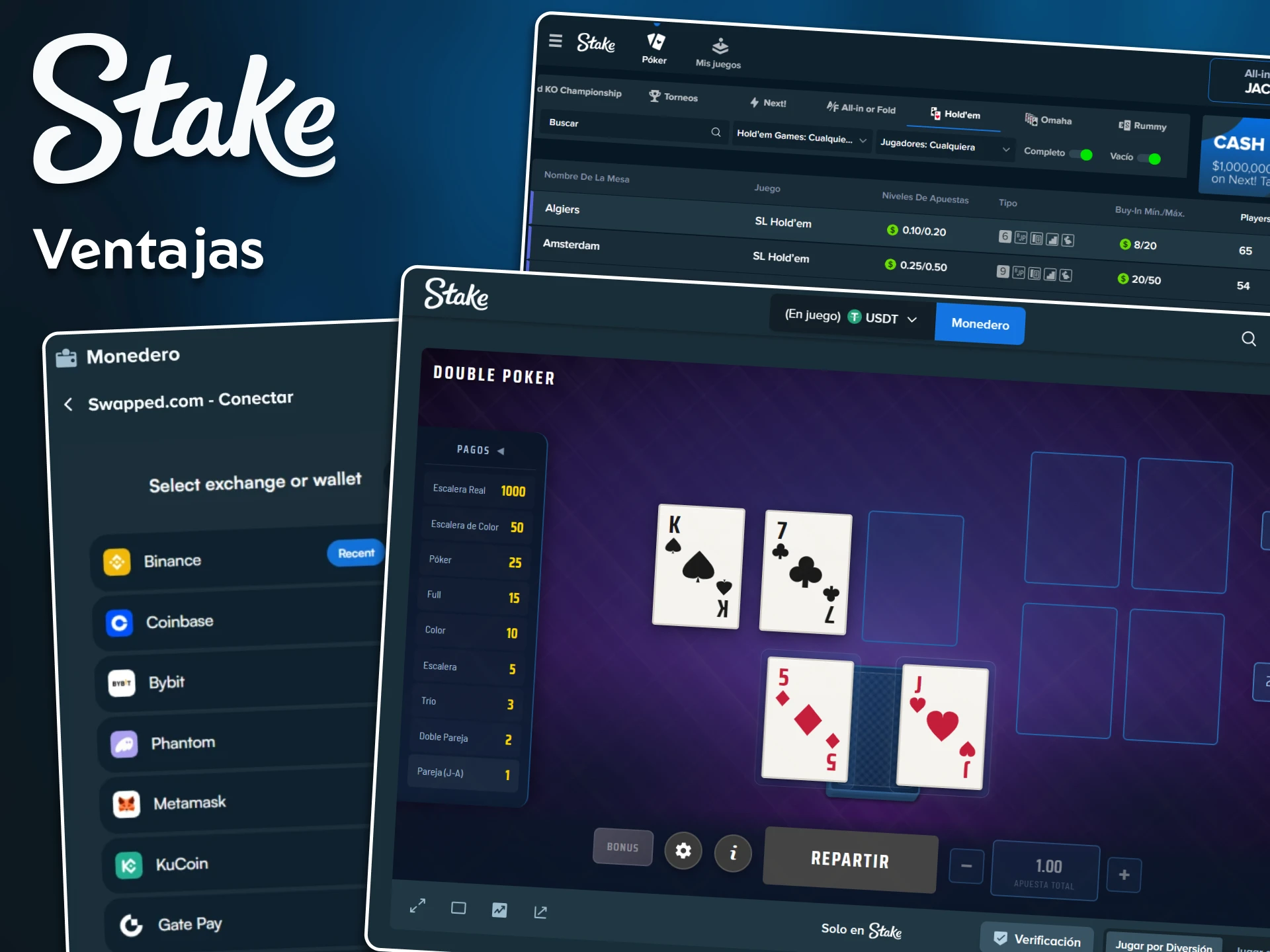 Disfruta de mesas seguras y transparentes al descubrir las ventajas de jugar al póker en Stake.