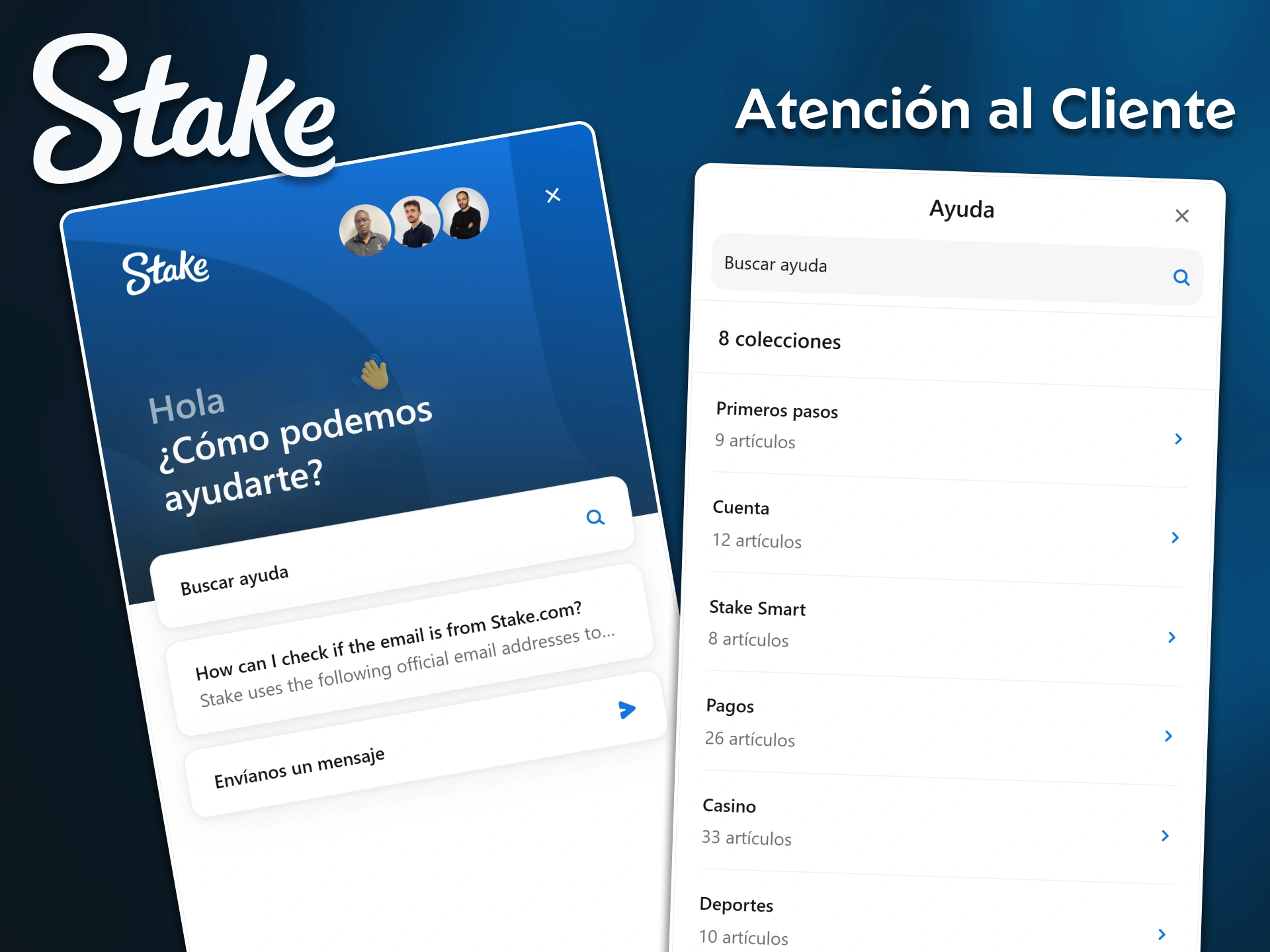Obtén respuestas inmediatas a cualquier pregunta utilizando los canales de atención al cliente de Stake Colombia.